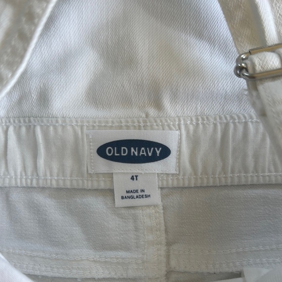 Old Navy Kids Classic White Overalls - Picture 2 of 2